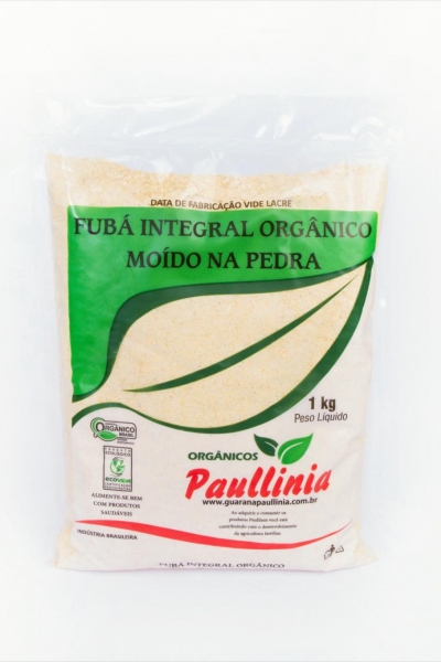Fubá Integral Orgânico Moído na Pedra